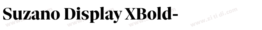 Suzano Display XBold字体转换